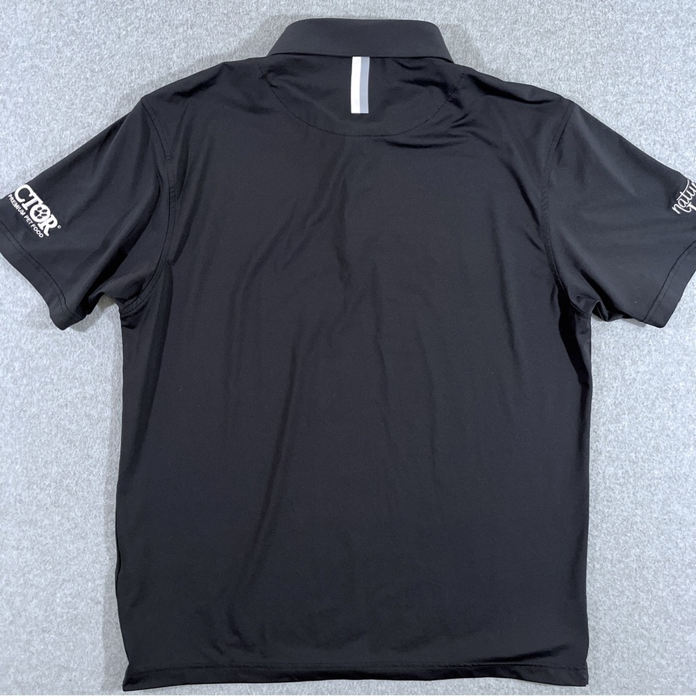 Rhoback Solid Black Mens Performance Polo Short S… - image 4